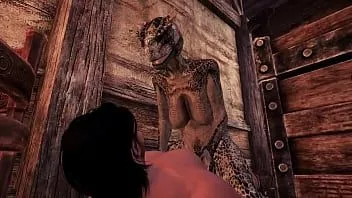Jouer Skyrim - Lloyd baise un argonien à l'auberge